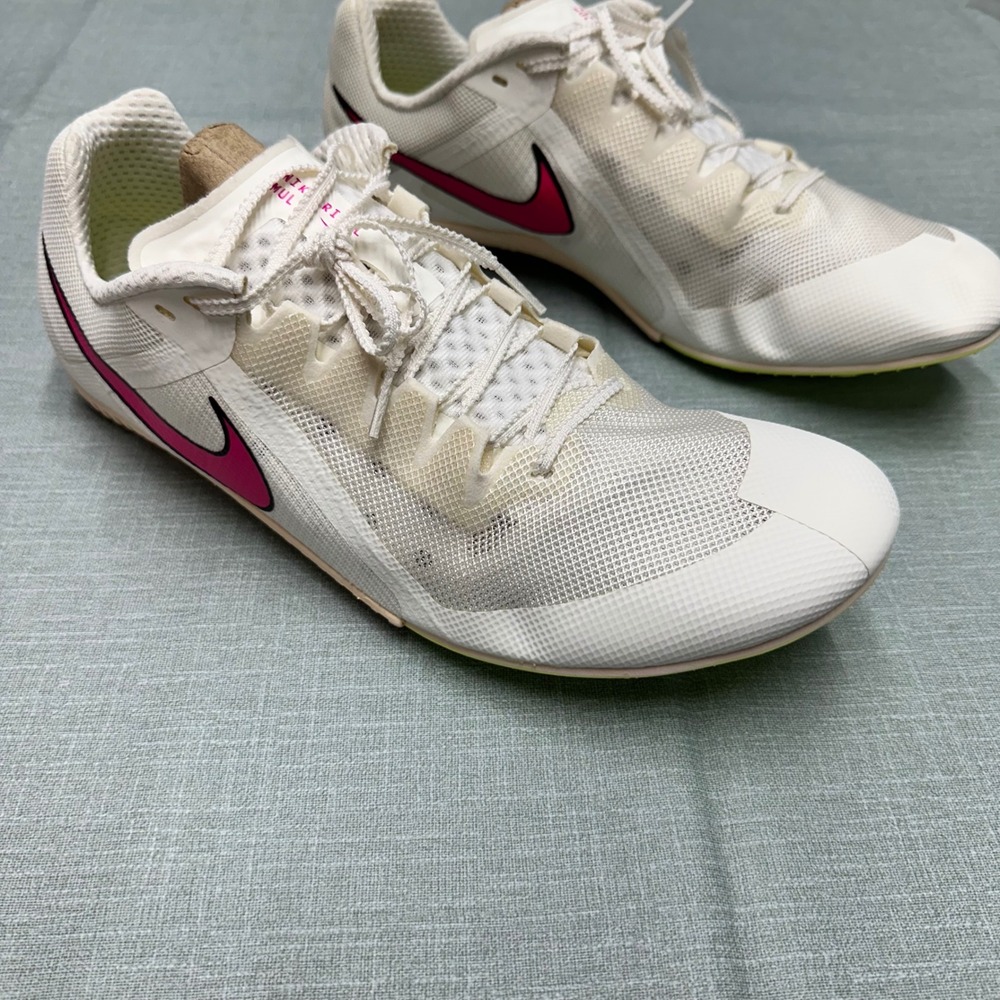 Nike Zoom Rival Multi Track Field Spikes White Pink Lime DC8749-101 Mens 14